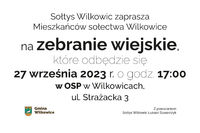 27.09 - zebranie wiejskie w Wilkowicach