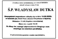 Zmarł Śp. Władysław Dutka – Honorowy Obywatel Gminy Wilkowice
