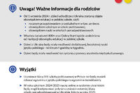 Informacja dotycząca uczniów z Ukrainy