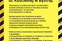 Zamknięty odcinek ul. Kościelnej w Bystrej od 15.01