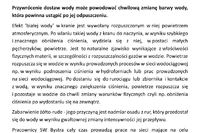Chwilowa zmiana barwy wody po pracach realizowanych 18 marca br. (wtorek)