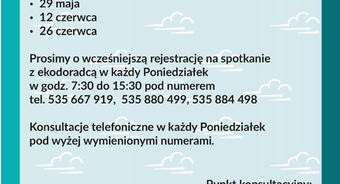 Dyżury Ekodoradcy w maju i czerwcu