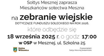 Zebranie wiejskie w Mesznej