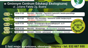 Grudzień w Gminnym Centrum Edukacji Ekologicznej