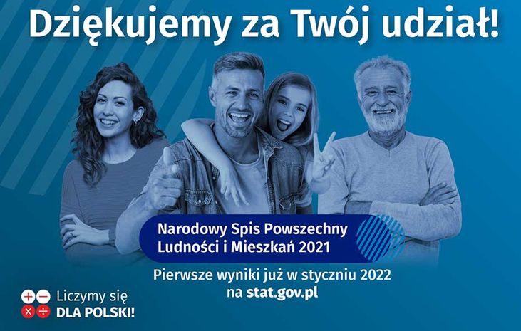 Dziękujemy za Twój udział w Narodowym Spisie Powszechnym 2021